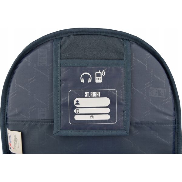 St. Majewski PLECAK 31X41X16 3ZAM 4KIESZ STRIGHT BLUE VINTAGE 13812941 5903235674792