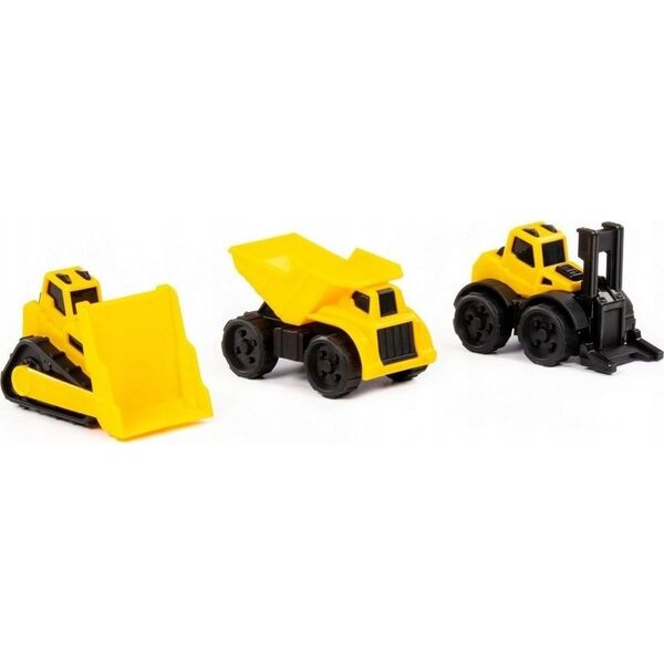 Polesie Polesie 47981 Wywrotka mini + Spychacz mini gąsienicowy + Wózek widłowy mini w woreczku 13813390 4810344147981