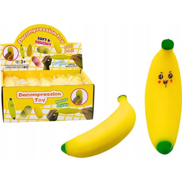 LeanToys Gniotek Banan Rozciągliwy Gumowy Żółty 13813981 5905991026419