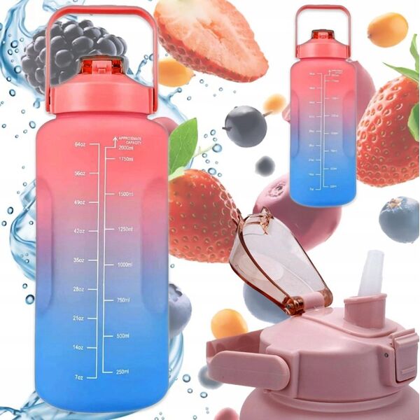 ExtraLink EXTRALINK BUTELKA MOTYWACYJNA BIDON NA WODĘ 2000ML CZERWONO-NIEBIESKA BUT-994 13814026 5906168636455
