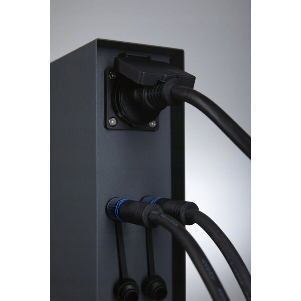 Kinkiet Paulmann Zewnętrzna kolumna zasilająca RIO 2GN. 24V Plug & Shine + 2GN. 230V IP44 stal szlachetna antracyt 13815893 4000870947005
