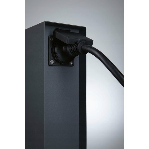 Kinkiet Paulmann Zewnętrzna kolumna zasilająca RIO 2GN. 24V Plug & Shine + 2GN. 230V IP44 stal szlachetna antracyt 13815893 4000870947005