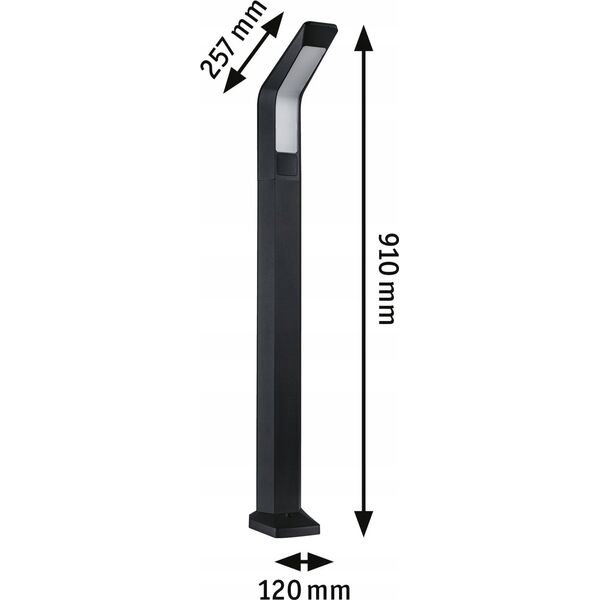 Paulmann Oprawa ogrodowa MERANO LED PIR IHF 14W 910mm 850lm 3000K IP44 230V antracyt aluminium 13815900 4000870948583