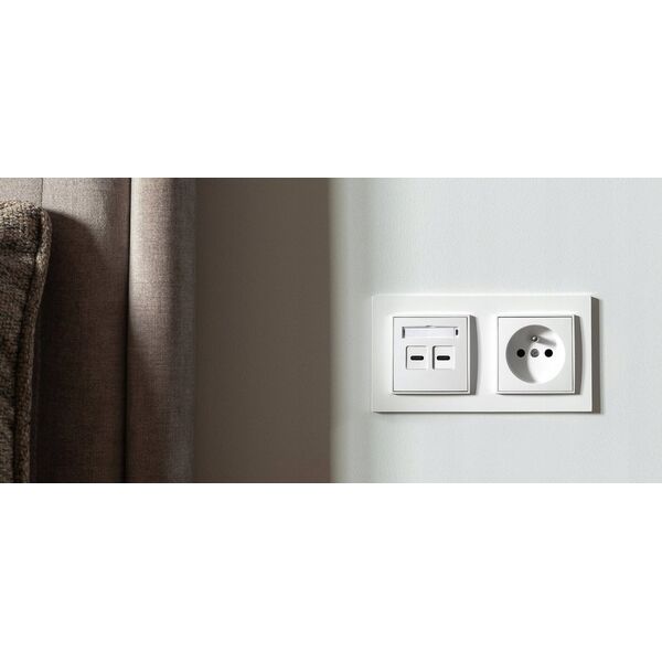 Karlik Łącznik krzyżowy Karlik Mini 25MWP-6.1 jeden klawisz bez piktogramu biały mat 13815979 5903672034036