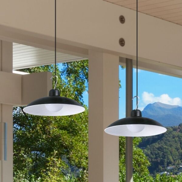 Lampa wisząca Eko-Light Milagro lampa wisząca solarna Saturn EKO9151 2x12W LED 150 lm 4000K IP45 podwójna czarna 13815996 5902693791515