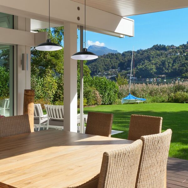 Lampa wisząca Eko-Light Milagro lampa wisząca solarna Saturn EKO9151 2x12W LED 150 lm 4000K IP45 podwójna czarna 13815996 5902693791515