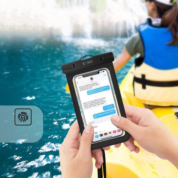 Tech-Protect TECH-PROTECT UWC9 UNIVERSAL WATERPROOF CASE 8.9 INCH BLACK/ORANGE 13816117 5906203691609