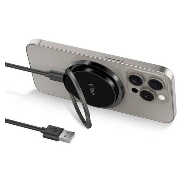 Ładowarka Tech-Protect TECH-PROTECT QI15W-A33 MAGNETIC MAGSAFE WIRELESS CHARGER BLACK 13816192 5906302308347
