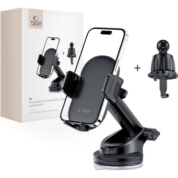 Tech-Protect TECH-PROTECT V7 UNIVERSAL DASHBOARD & VENT CAR MOUNT BLACK 13816221 5906302309061