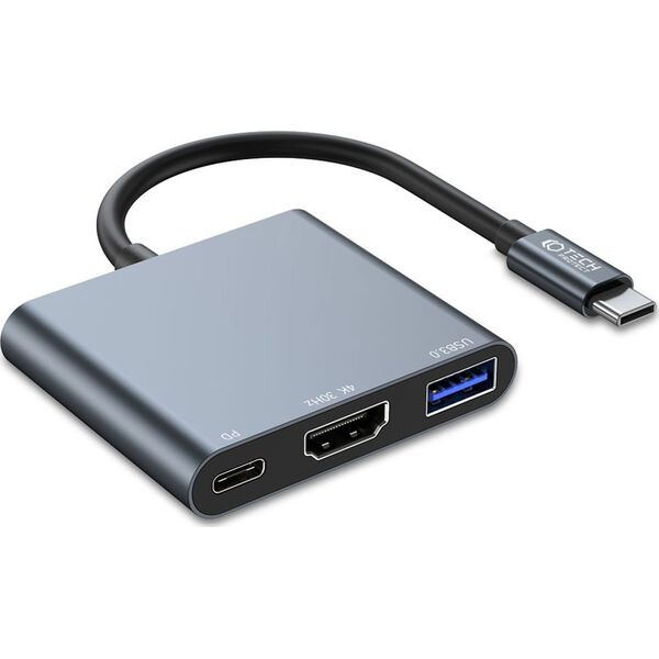 Adapter USB Tech-Protect TECH-PROTECT V1-HUB ADAPTER 3IN1 GREY 13816403 9490713935248