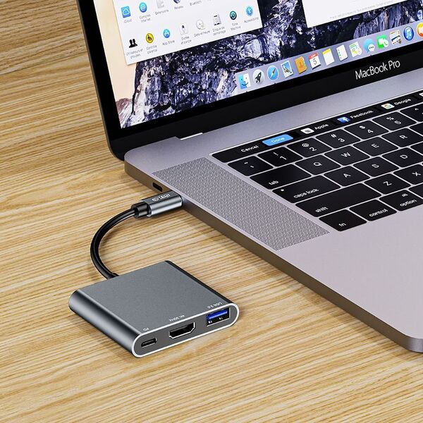 Adapter USB Tech-Protect TECH-PROTECT V1-HUB ADAPTER 3IN1 GREY 13816403 9490713935248