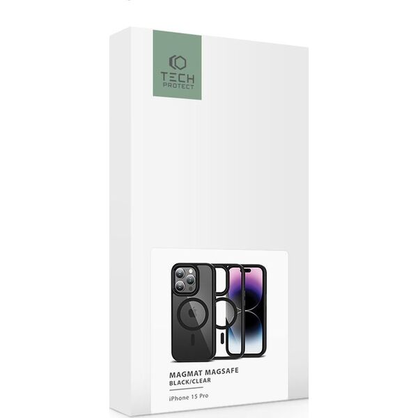 Tech-Protect TECH-PROTECT MAGMAT MAGSAFE IPHONE 15 PRO BLACK/CLEAR 13816412 9490713936481