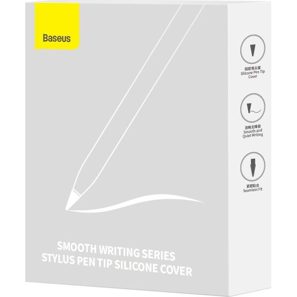 Baseus Wymienne silikonowe końcówki na rysik Baseus białe (soft) [12 PACK] 13818266 6932172622121