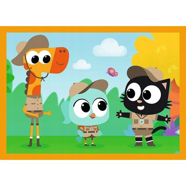 Trefl PUZZLE 4w1 Poznaj Milo i jego przyjaciół 34654 13818867 5900511346541
