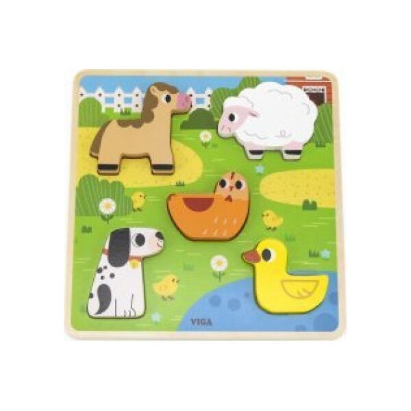 Viga Viga 44662 Drewniane puzzle - Farma 13828274 6971608446627