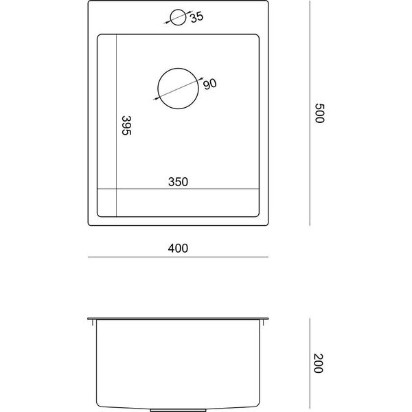 Zlewozmywak Quadron Zlewozmywak stalowy RUSSEL 90 Nikiel szczotkowany 13828924 5904310999496
