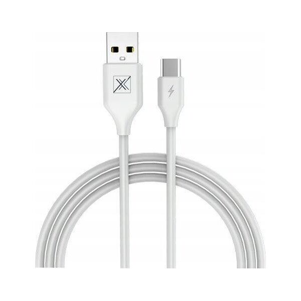Kabel USB Maxximus USB-A - USB-C 1 m Biały 13839175 5901313413660