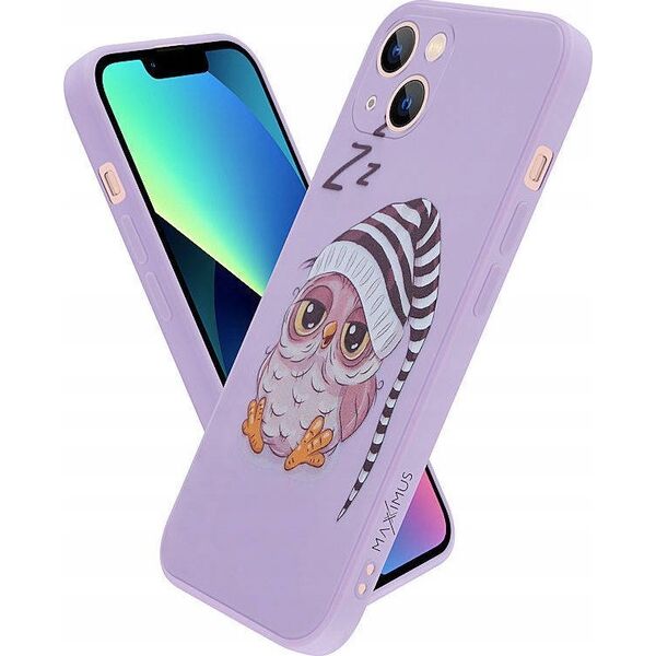 Maxximus MX OWL SLEEPY IPHONE X/XS PURPLE / FIOLETOWY 13839187 5901313075080