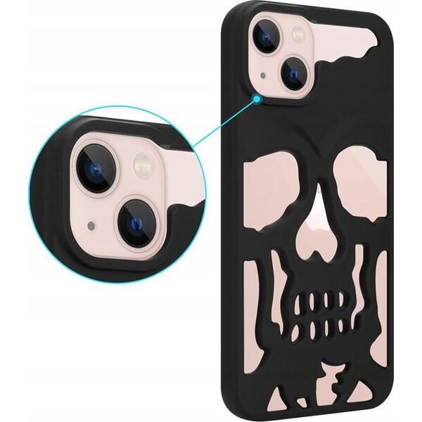 OEM ETUI SKULL IPHONE 14 MATT BLACK / CZARNY 13839220 5901313079538