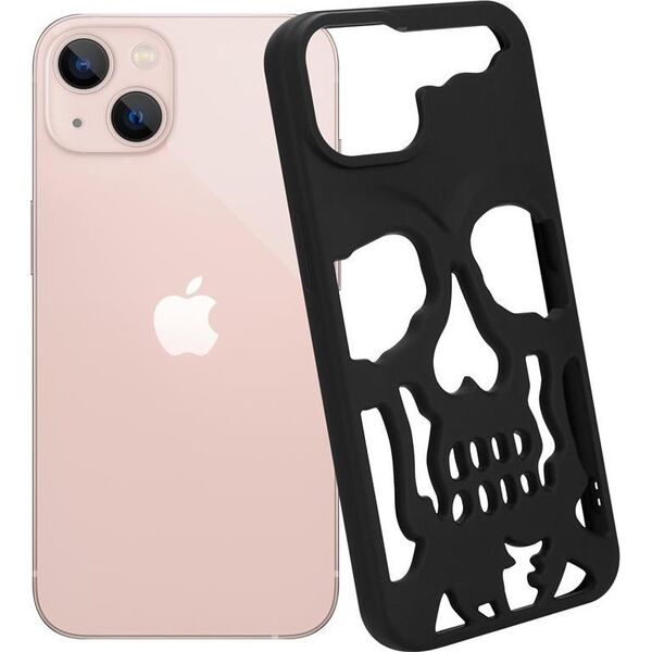 OEM ETUI SKULL IPHONE 14 MATT BLACK / CZARNY 13839220 5901313079538