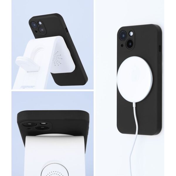 OEM Futerał SILICONE MAG COVER kompatybilny z MagSafe do IPHONE 13 Pro czarny 13843664 5903396162343