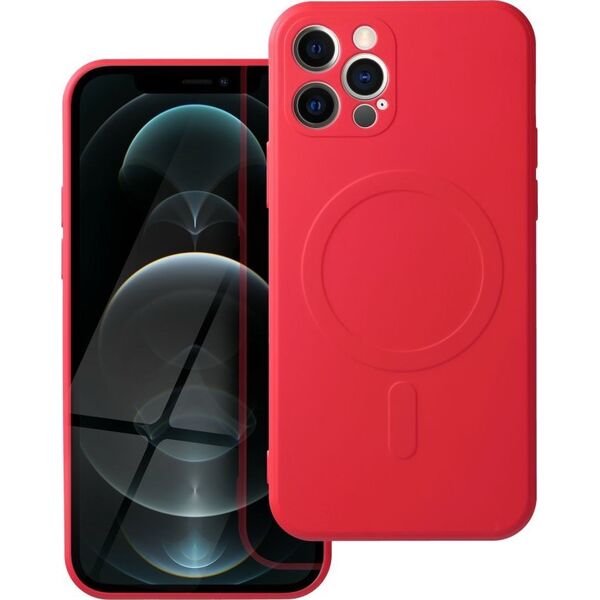 OEM Futerał SILICONE MAG COVER kompatybilny z MagSafe do IPHONE 12 Pro czerwony 13843682 5903396162541
