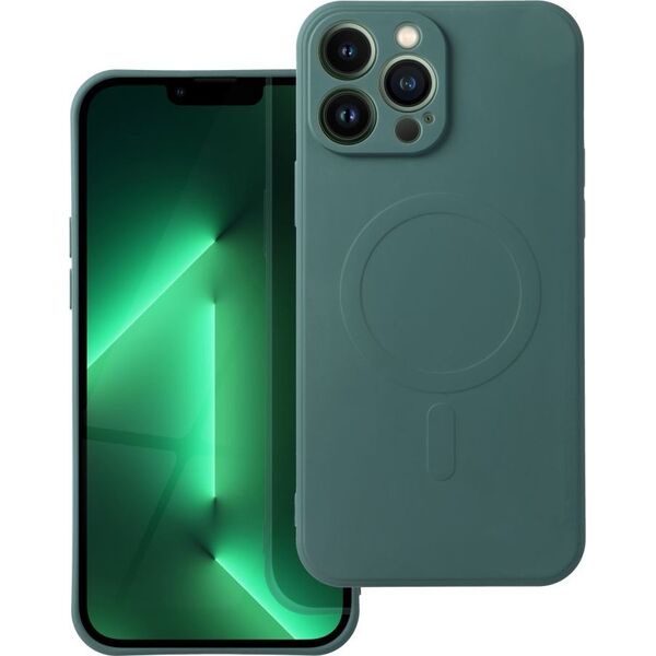 OEM Futerał SILICONE MAG COVER kompatybilny z MagSafe do IPHONE 13 Pro ciemny zielony 13843849 5903396179303