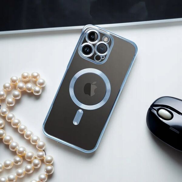 OEM Futerał ELECTRO MAG COVER kompatybilny z MagSafe do IPHONE 12 niebieski 13844208 5903396208706