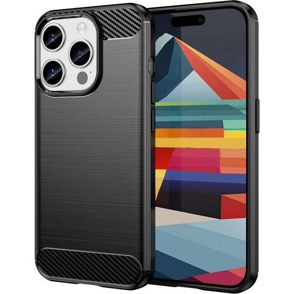 OEM Futerał CARBON do IPHONE 15 Pro Max czarny 13844302 5903396212017