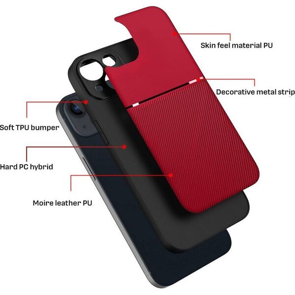OEM Futerał NOBLE do IPHONE 15 Plus czerwony 13844406 5903396214745