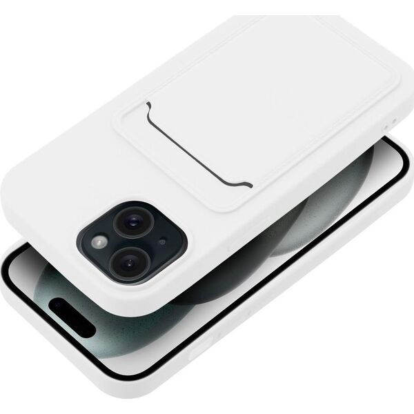 OEM Futerał CARD CASE do IPHONE 15 biały 13844527 5903396217333
