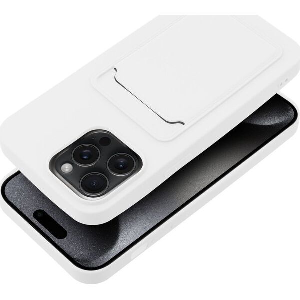 OEM Futerał CARD CASE do IPHONE 15 Pro Max biały 13844537 5903396217357