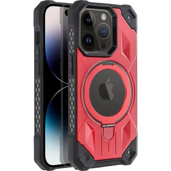 OEM Futerał ARMOR MAG COVER kompatybilny z MagSafe do IPHONE 15 Pro czerwony 13844588 5903396219412