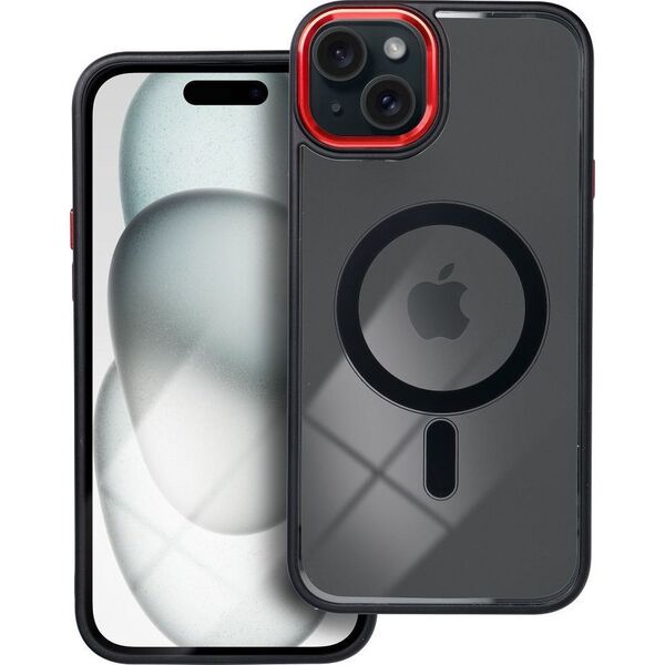 OEM Futerał COLOR EDGE MAG COVER kompatybilny z MagSafe do IPHONE 15 Plus czarno czerwony 13844650 5903396221774