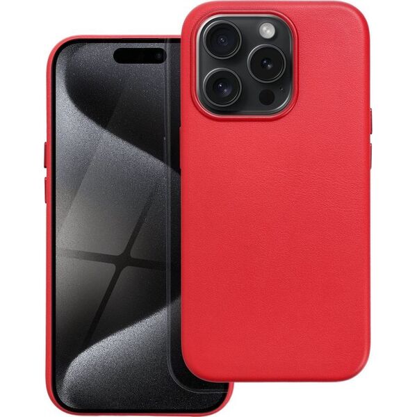 OEM Futerał LEATHER MAG COVER kompatybilny z MagSafe do IPHONE 15 Pro czerwony 13844680 5903396222719
