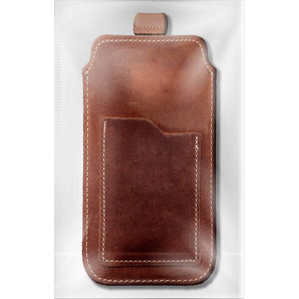 OEM Skórzana uniwersalna wsuwka z pull-up - ROYAL Crazy Horse / brązowy - Rozmiar L - IPHONE 6 / 7 / 8 13844713 5903396224041
