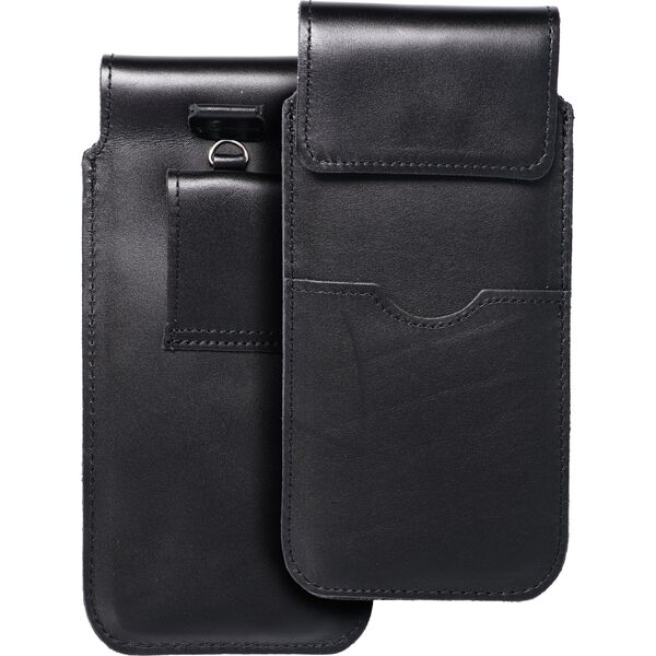 OEM Skórzana uniwersalna wsuwka z klapką - ROYAL / czarny - Rozmiar 2XL+tall - SAMSUNG S21 ULTRA / HUAWEI P Smart 2021 / XIAOMI Redmi 12 / OPPO A98 5G 13844721 5903396224133