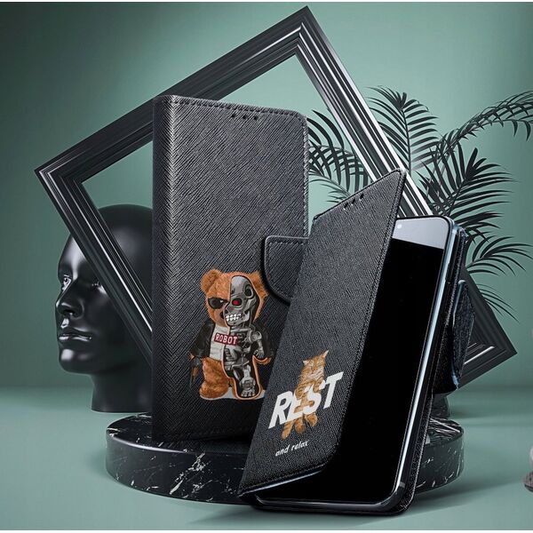 OEM Kabura FANCY Book do MOTOROLA MOTO G14 czarny 13844790 5903396226489