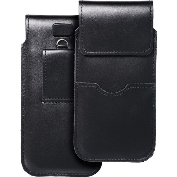 OEM Skórzana uniwersalna wsuwka z klapką - ROYAL / czarny - Rozmiar XL - IPHONE 11 / 12 / 13 / SAMSUNG S7 EDGE 13844841 5903396227004