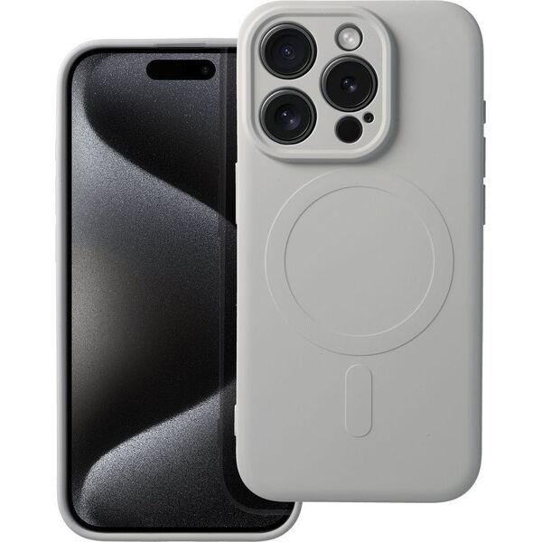 OEM Futerał SILICONE MAG COVER kompatybilny z MagSafe do IPHONE 15 Pro tytanowy 13844920 5903396228919