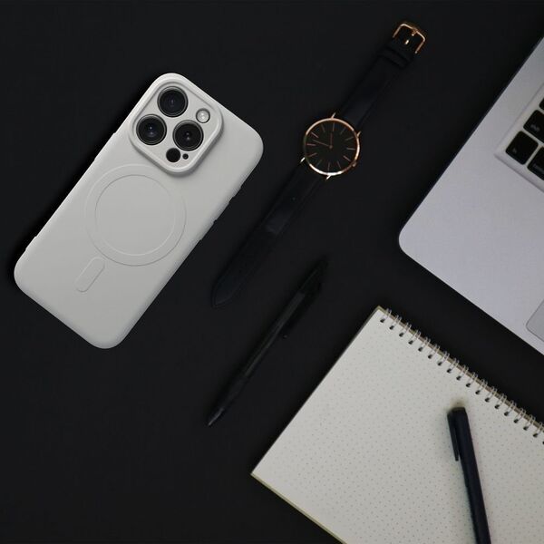 OEM Futerał SILICONE MAG COVER kompatybilny z MagSafe do IPHONE 15 Pro tytanowy 13844920 5903396228919