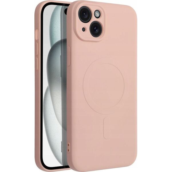 OEM Futerał SILICONE MAG COVER kompatybilny z MagSafe do IPHONE 15 Plus różowy 13844926 5903396229107