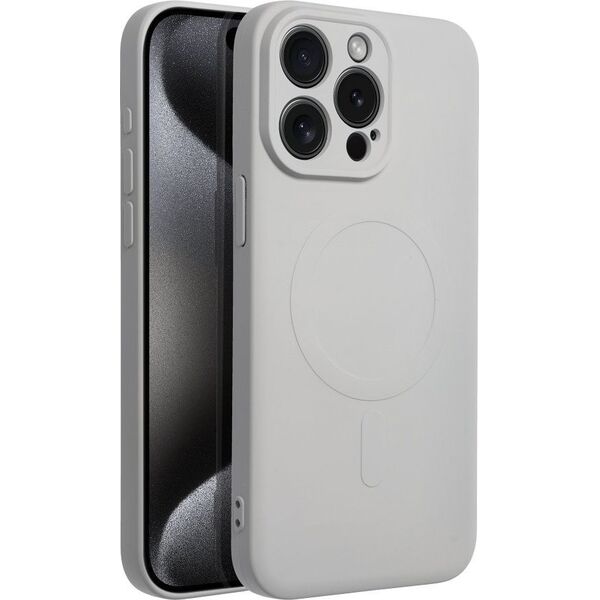OEM Futerał SILICONE MAG COVER kompatybilny z MagSafe do IPHONE 15 Pro Max tytanowy 13844927 5903396228940