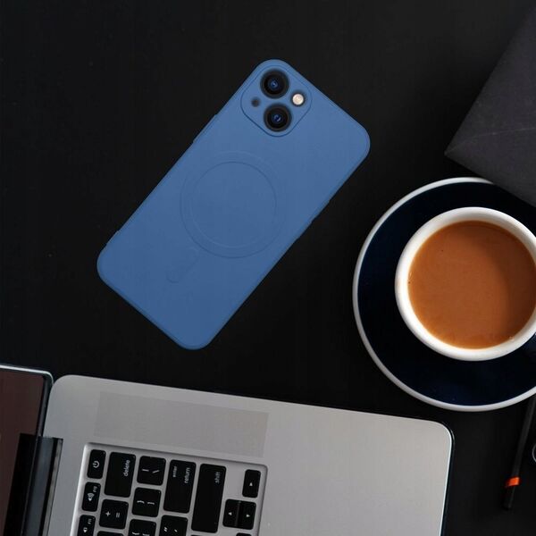 OEM Futerał SILICONE MAG COVER kompatybilny z MagSafe do IPHONE 15 niebieski 13844929 5903396229039