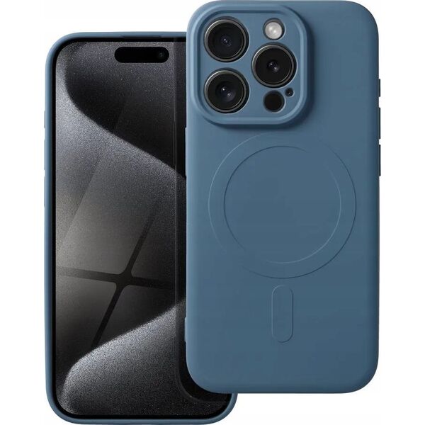 OEM Futerał SILICONE MAG COVER kompatybilny z MagSafe do IPHONE 15 Pro niebieski 13844931 5903396229053