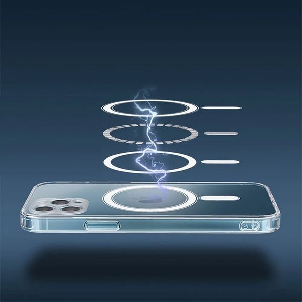 OEM Futerał CLEAR MAG COVER z ochroną aparatu kompatybilny z MagSafe do IPHONE 15 Pro transparentny 13844939 5903396229138