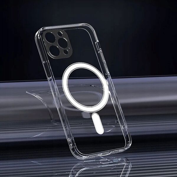 OEM Futerał CLEAR MAG COVER z ochroną aparatu kompatybilny z MagSafe do IPHONE 15 Pro transparentny 13844939 5903396229138