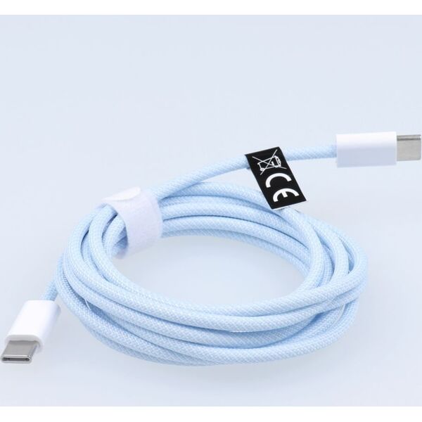 Kabel USB OEM USB-C - USB-C 2 m Niebieski 13845011 5903396231544