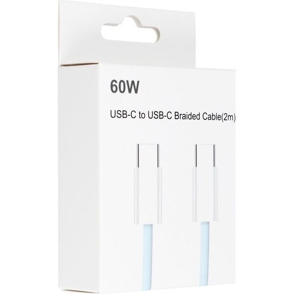 Kabel USB OEM USB-C - USB-C 2 m Niebieski 13845011 5903396231544