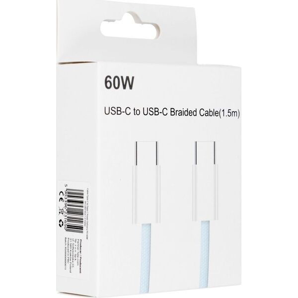 Kabel USB OEM USB-C - USB-C 1.5 m Niebieski 13845012 5903396231650